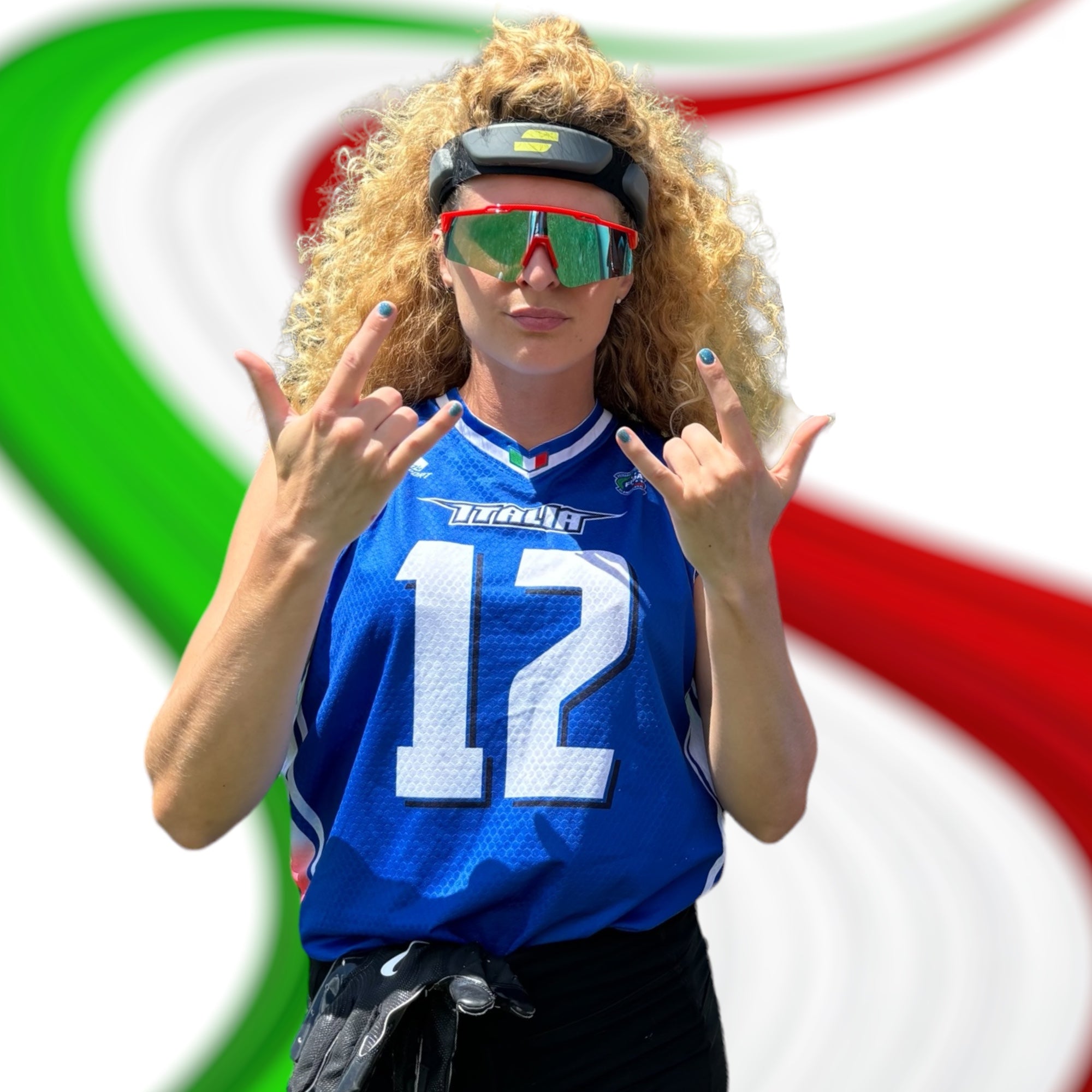 italy flag football protective headband