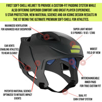 best fitting light weigh comfortable 7v7 soft shell helmet